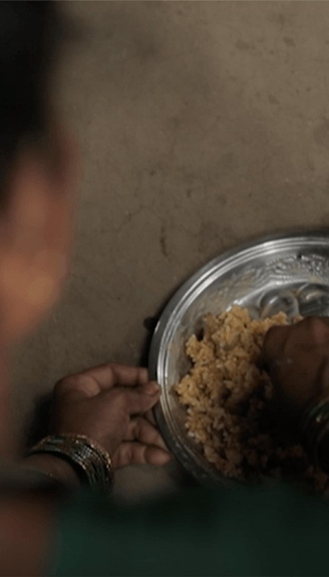 Plate of Indian food